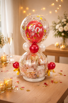 Geschenkballon mit Konfettiballon